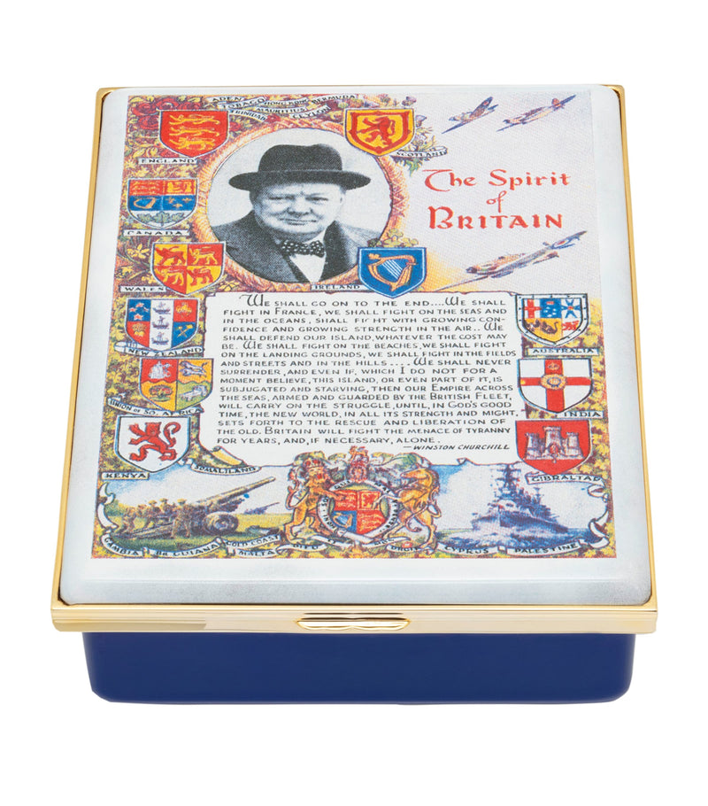 Halcyon Days Enamel Sir Winston Churchill Box