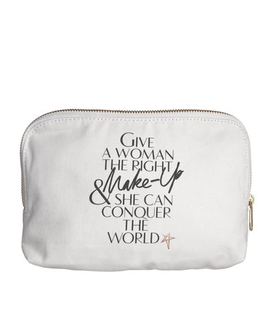 Canvas Make-Up Bag with Iconic Lip Prints