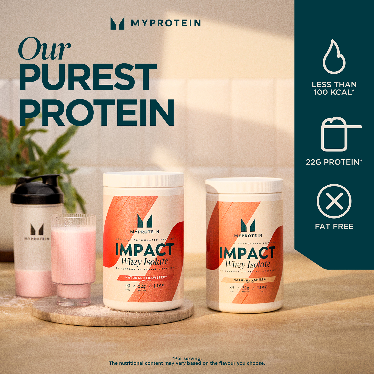 Myprotein Impact Whey Isolate Natural Strawberry 480g