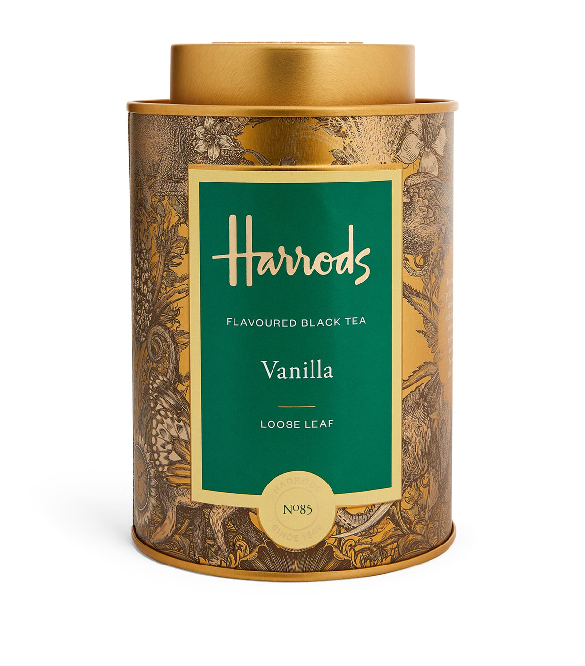 Harrods vanilla-flavoured black loose leaf tea 125g, UK version