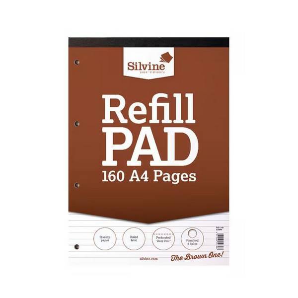 Silvine Feint Refill Pad A4 Lined Pack of 6 (British brand)