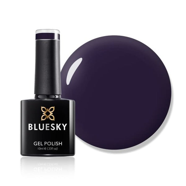 Bluesky Gel Polish in Dark Dhalia deep purple shade - British product