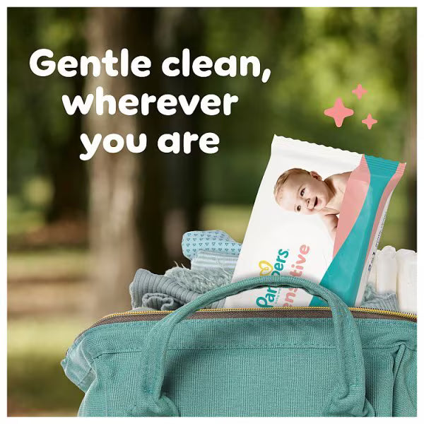 Pampers Sensitive Baby Wipes Plastic Free 624 Wipes, imported from the UK