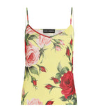 Plunge Neck Swimsuit with All-Over Print in Nylon and Elastane