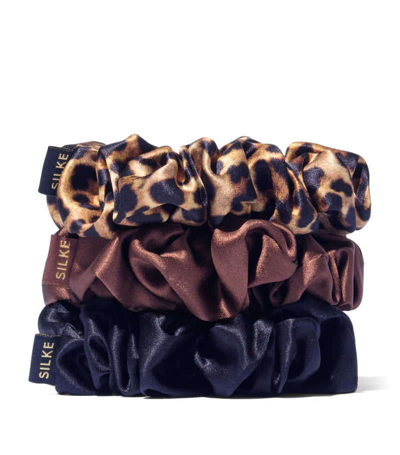 SILKE Mulberry Silk Hair Scrunchies (Set of 3)