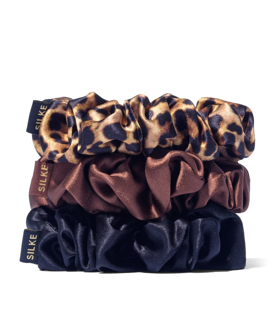 SILKE Mulberry Silk Hair Scrunchies (Set of 3)