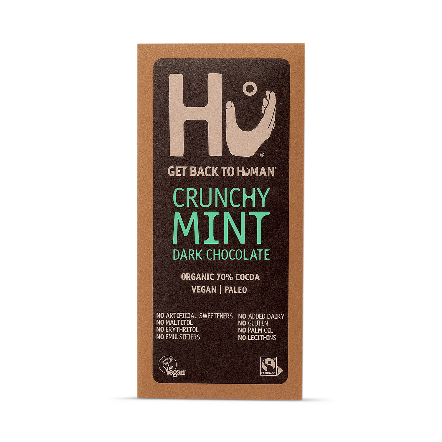 Hu Crunchy Mint Dark Chocolate Bar 60g Organic, UK version