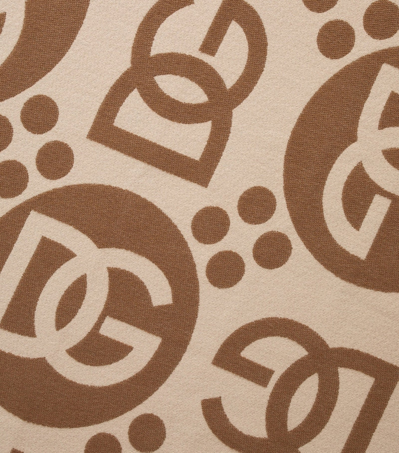 Dolce&Gabbana wool logo jacquard throw blanket 140cm x 180cm - British product