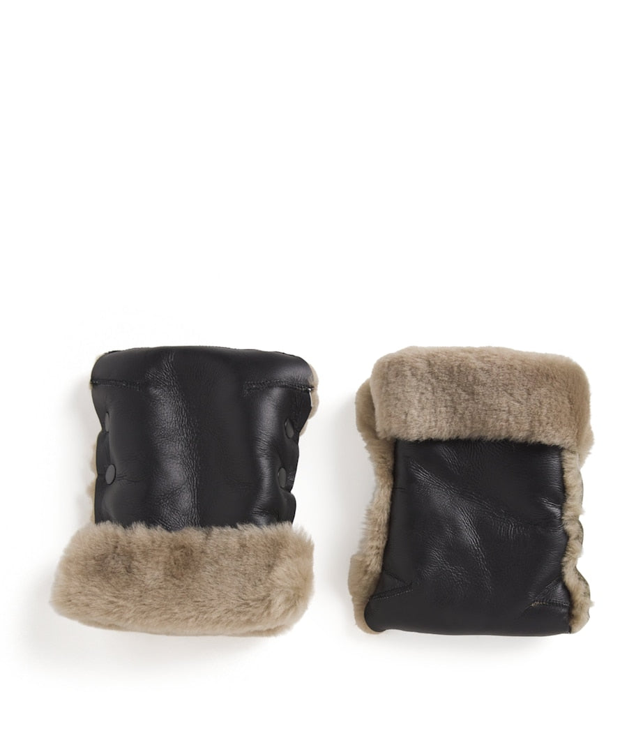 Binibamba sheepskin buggy mittens - British product