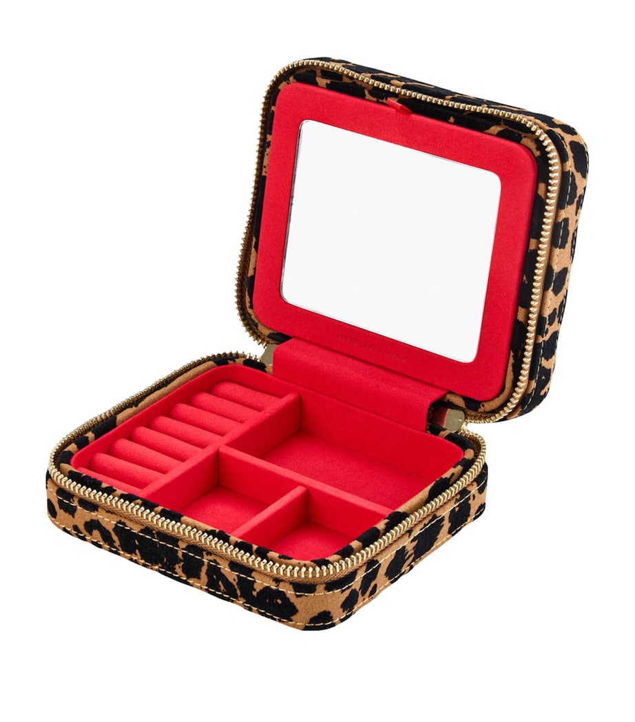 WOLF Nubuck Savanna travel jewellery case with LusterLoc lining (British brand)