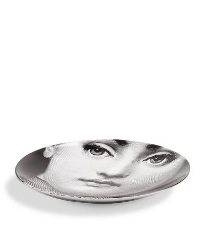 Plaque Murale avec Design Expressif de Profil de Cantatrice, Diamètre 26cm