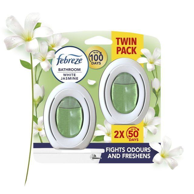 Febreze Bathroom Air Freshener White Jasmine   2 per pack