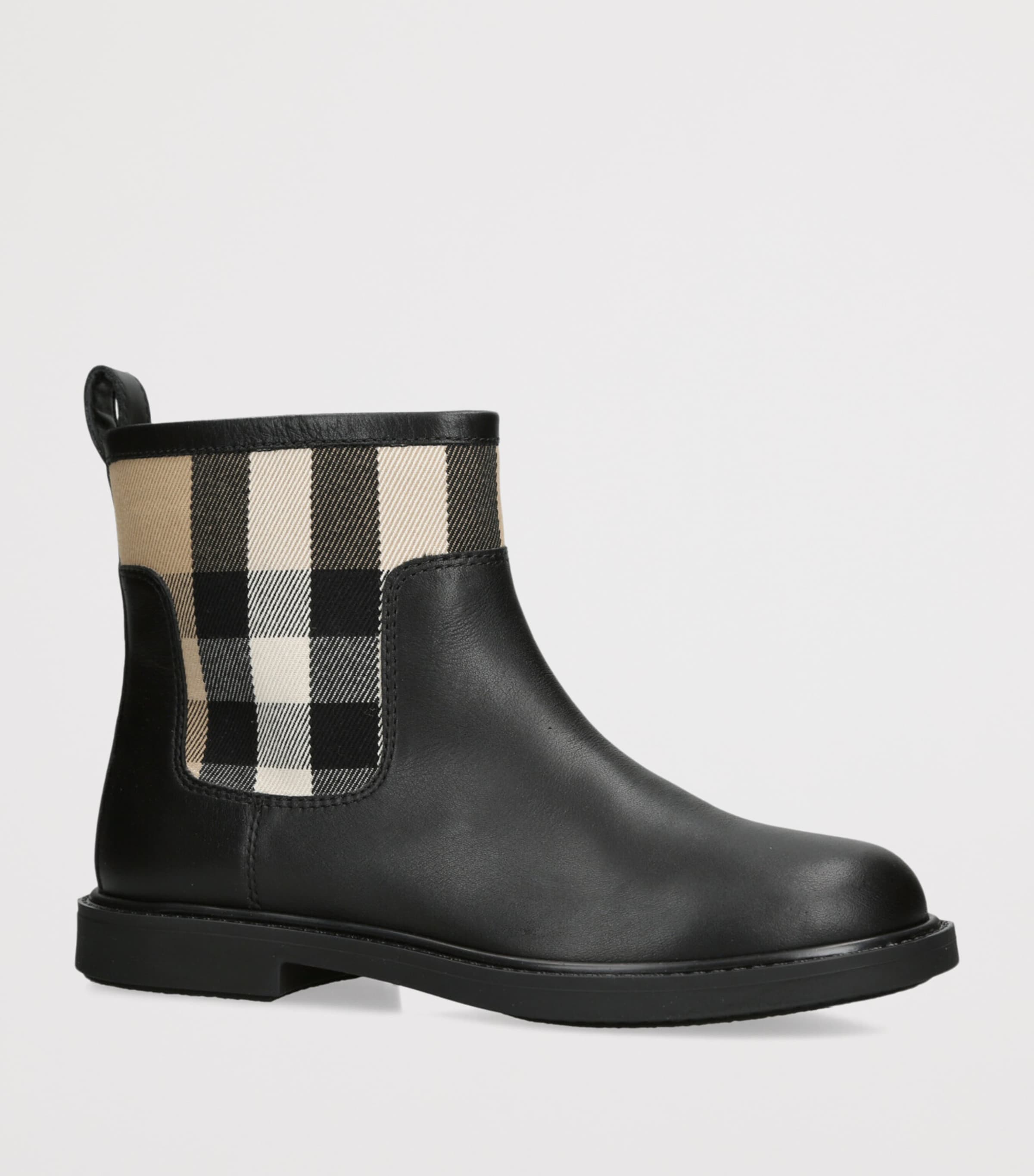 Burberry Kids Leather Sidney Ankle Boots - British product