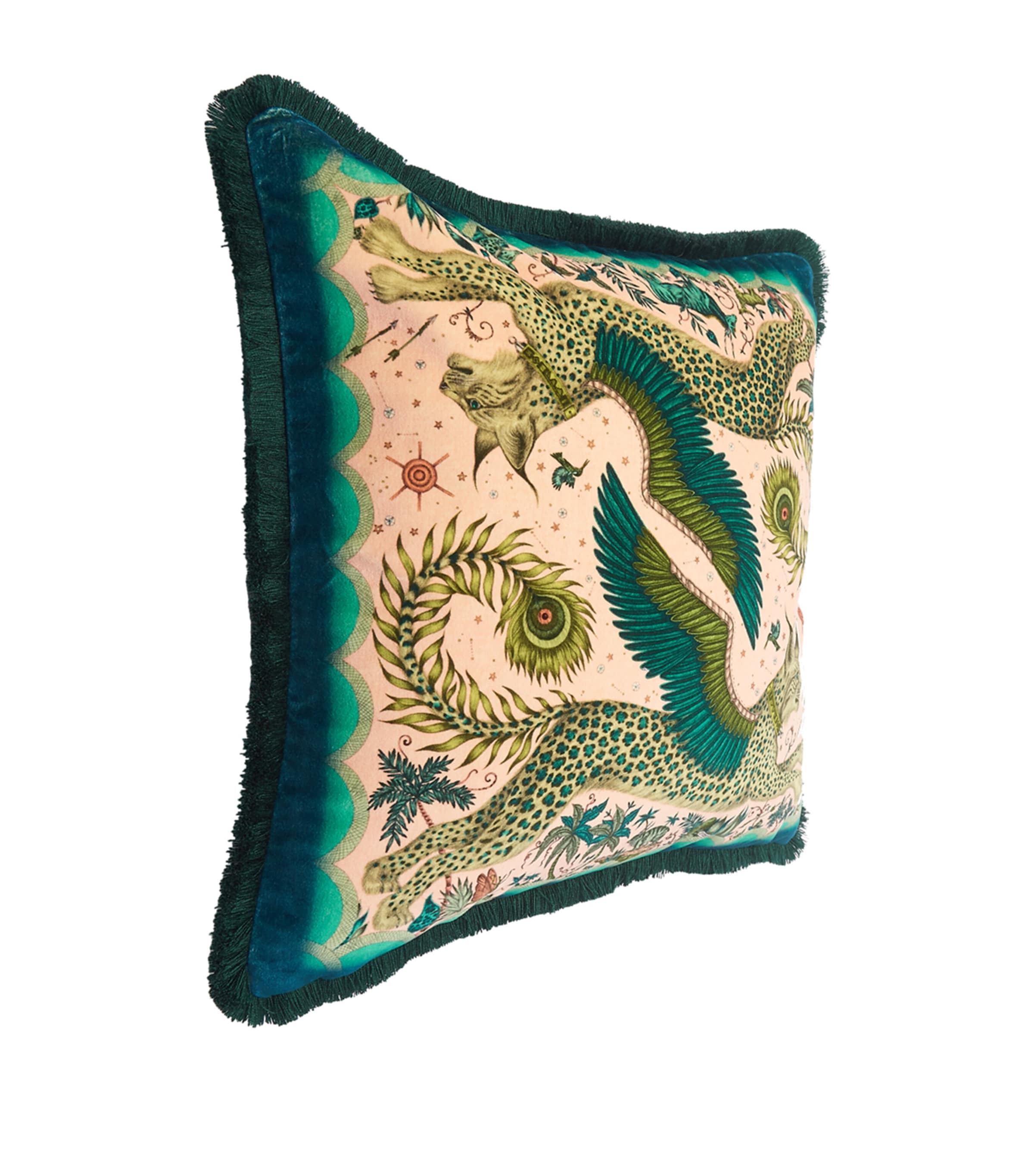Emma J Shipley Velvet Lynx cushion 46cm x 46cm - British product