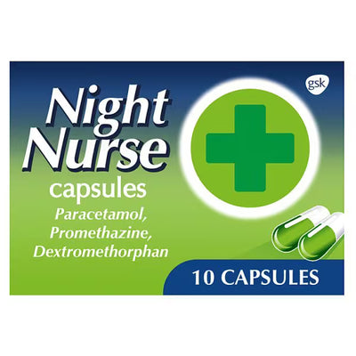 Night Nurse Forkjølelse og influensa lindringskapsler Natt 10 stk