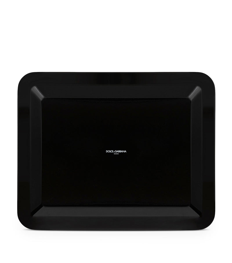 Dolce&Gabbana Casa Wooden Leopard Tray
