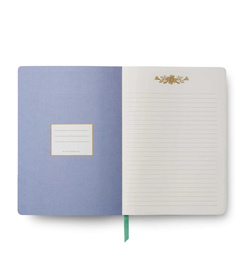 Rifle Paper Co. Embroidered Aster Journal A5 Size, imported from the UK