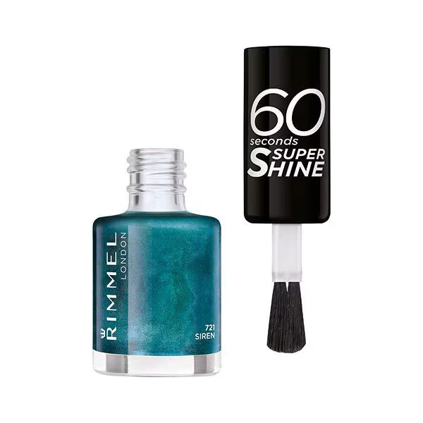Rimmel Nail Polish Blue Glitter Siren (British brand)