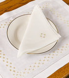Dea Linen Embroidered Liri Napkin (45cm x 45cm)