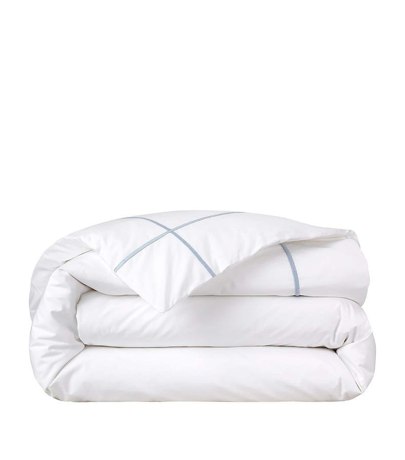 Yves Delorme Pima Cotton Athena Celeste King Duvet Cover 240cm x 220cm (British brand)
