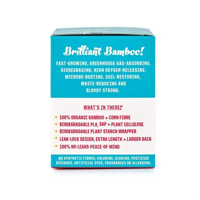 FLO Sanitary Bamboo Pads Winged &amp;amp; Ultra-Long   10 per pack