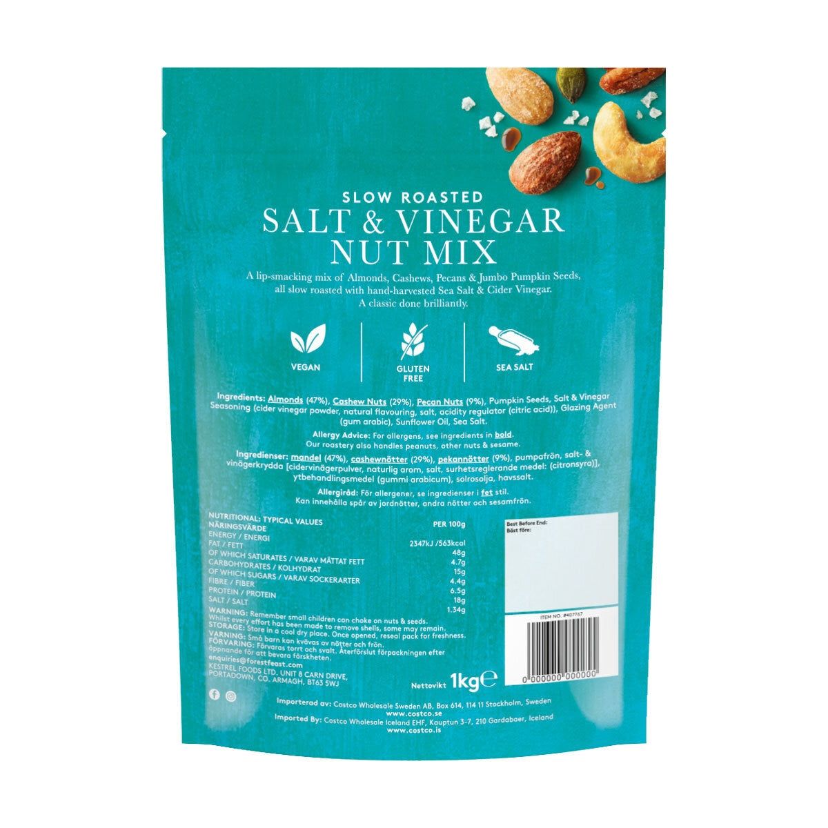 Forest Feast Salt &amp;amp; Vinegar Nut Mix, 1kg