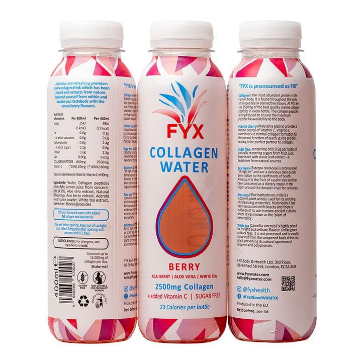 FYX Collagen Water Lemon &amp;amp; Lime 6x 400ml Berry / 400 ml