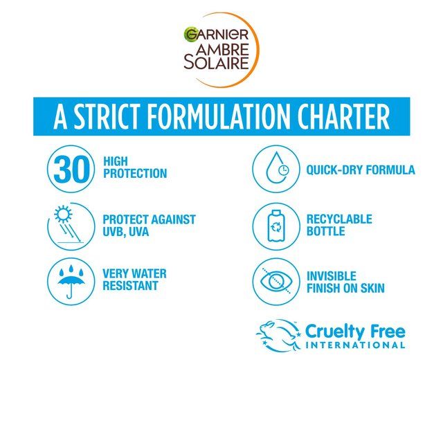 Garnier Ambre Solaire Invisible Protect SPF 30 Refresh Sun Cream Spray   200ml