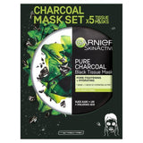 Garnier Charcoal &amp;amp; Algae Purifying &amp;amp; Hydrating Face Sheet Mask   5 per pack