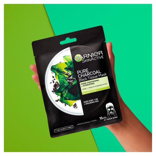 Garnier Charcoal &amp;amp; Algae Purifying &amp;amp; Hydrating Face Sheet Mask   5 per pack