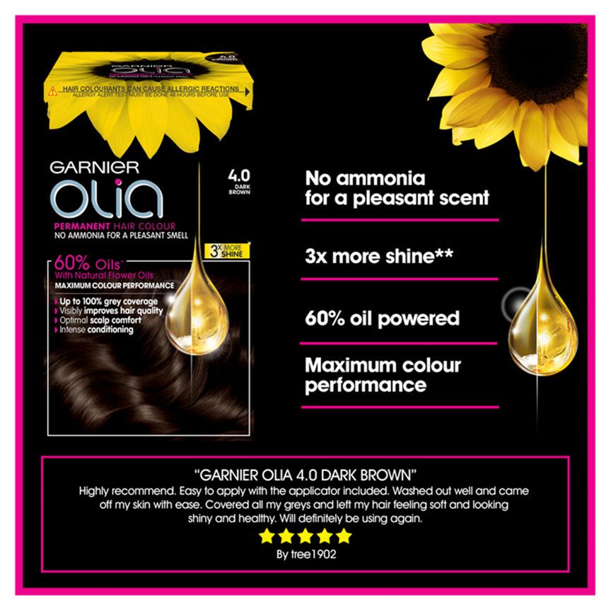 Garnier Olia 4.0 Dark Brown Permanent Hair Dye