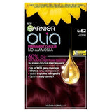 Garnier Olia 5.15 Frosted Chocolate Brown Permanent Hair Dye Dark Garnet Red 4.62