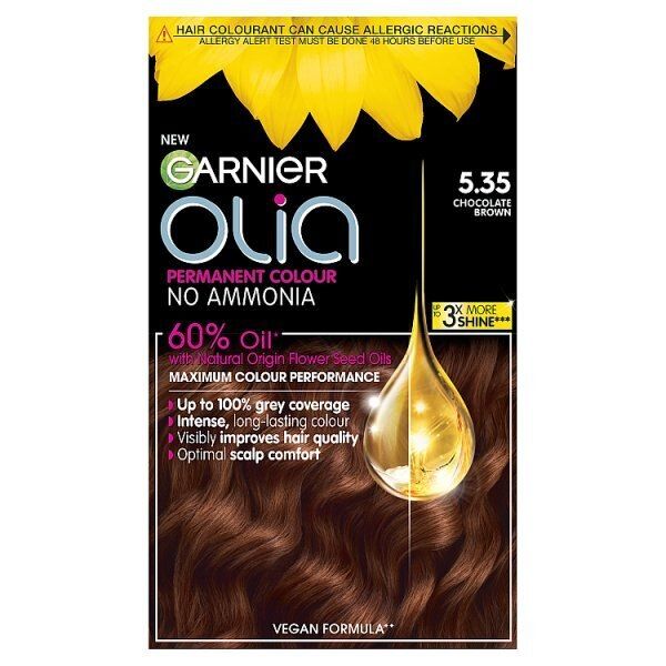 Garnier Olia 5.15 Frosted Chocolate Brown Permanent Hair Dye Rich Chocolate Brown 5.35