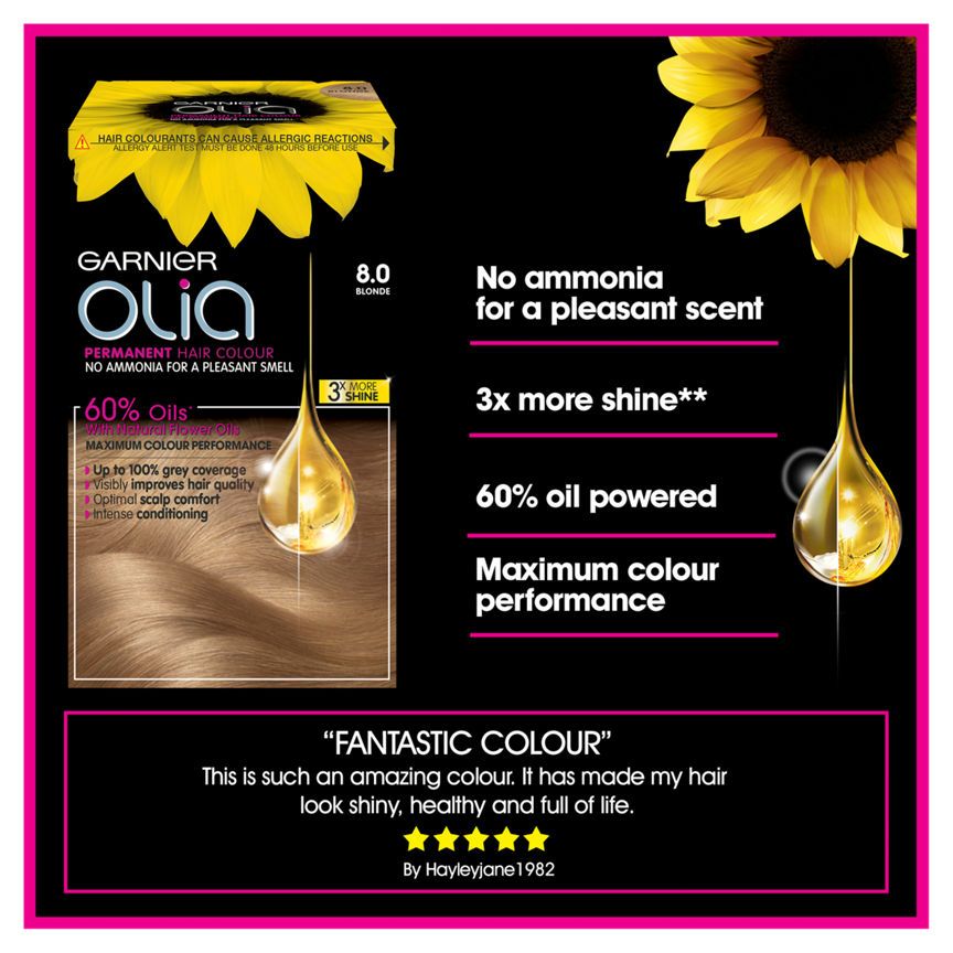 Garnier Olia 8.0 Blonde Permanent Hair Dye