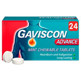 Gaviscon Advance Heartburn &amp;amp; Indigestion Tablets Mint 24s