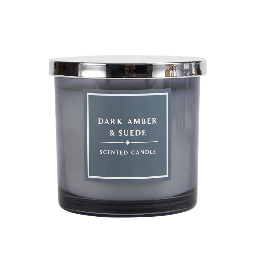 George Home Classic Dark Amber and Suede  Double Wick Candle