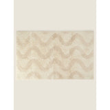 George Home Cream Sculptured Wiggle Tufted Bath Mat