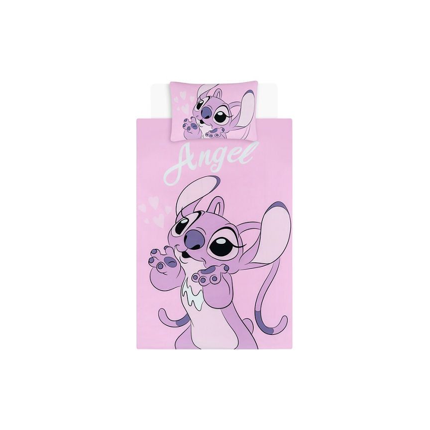 George Home Disney Lilo &amp;amp; Stitch Angel Reversible Duvet Set - Single