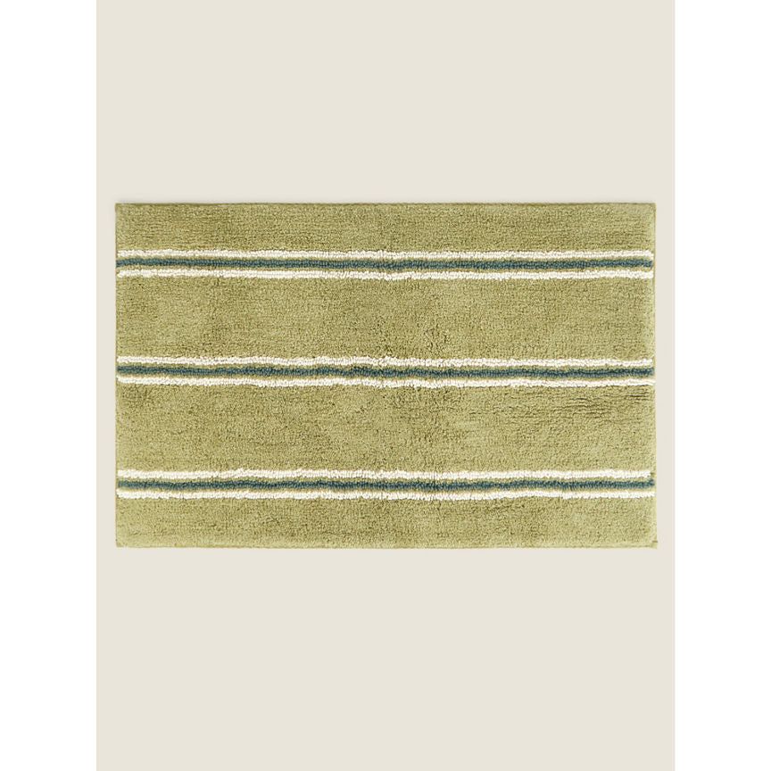 George Home Green Stripe Bath Mat