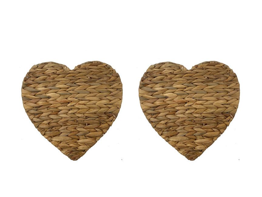 George Home Heart Shaped  Water Hyacinth Placemats