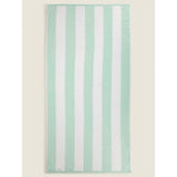 George Home Mint Stripe Cotton Beach Towel