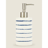 George Home Navy Nautical Stripe Soap Dispenser