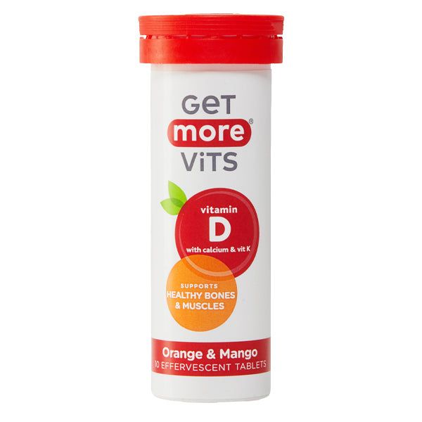 Get More Vits Vitamin D3 Orange &amp;amp; Mango Effervescent Tablets