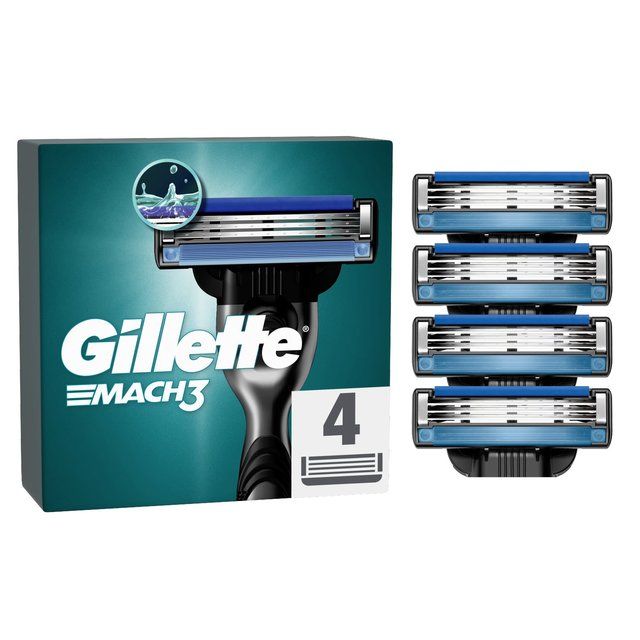 Gillette Mach 3 Razor Blades   4 per pack