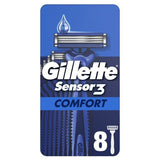 Gillette Sensor 3 Comfort Men's Disposable Razors x8
