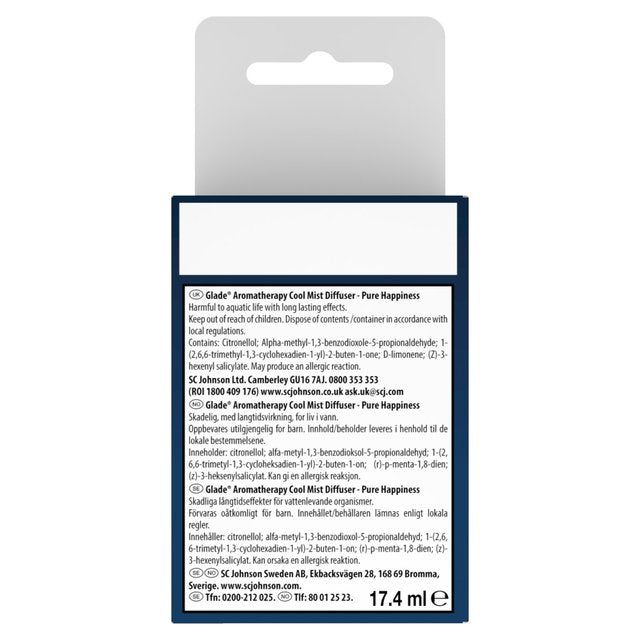 Glade Aromatherapy Mist Diffuser Refill Pure Happiness   17ml