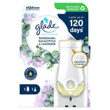 Glade Plug In Holder &amp;amp; Refill Electric Scented Oil Eucalyptus &amp;amp; Lavender   20ml
