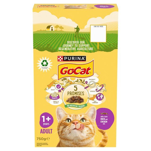 Go-Cat Chicken and Duck Dry Cat Food   750g