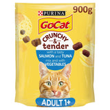 Go-Cat Crunchy &amp;amp; Tender with Salmon and Tuna Dry Cat Food 900g