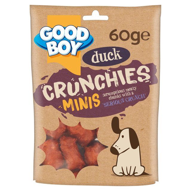 Good Boy Crunchies Duck Mini Reward Dog Treats   60g